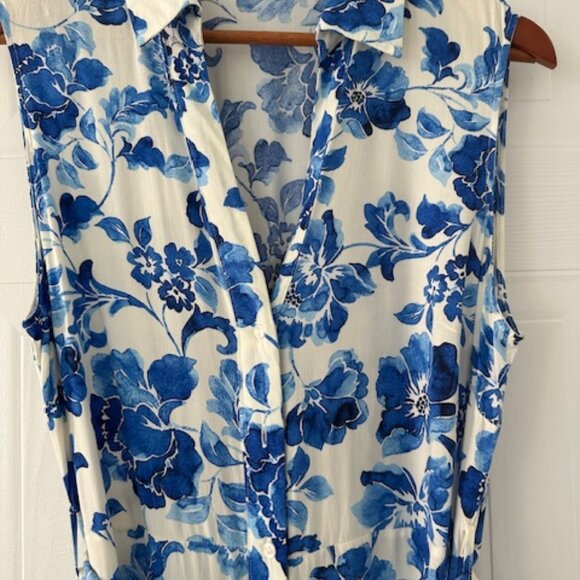 Mango shirt dress, blue flowers, size - Picture 4 of 5